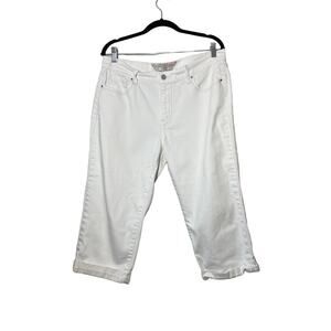 Levi's Womens Capri Pants 14 White Jeans Classic Minimalist